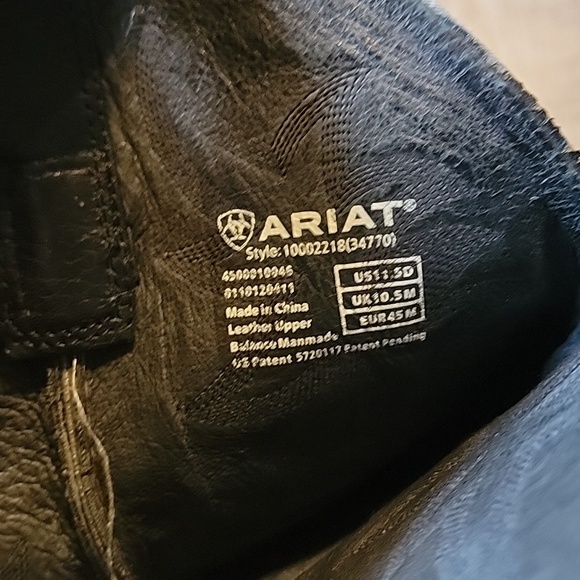 Men\'s Size 11.5 Black Ariat Western Cowboy Boots